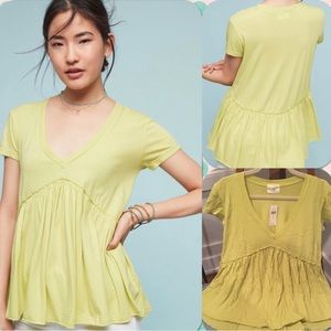 Anthropologie Draped V-Neck Tee Small NWT Retail $48